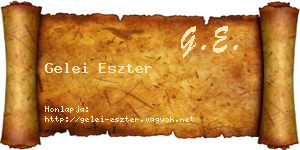 Gelei Eszter névjegykártya